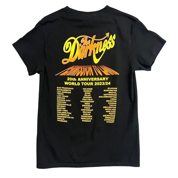 The Darkness 20th Anniversary World Tour Tee 2023 2024 Black Unisex Souvenir S‎ - Picture 6 of 8